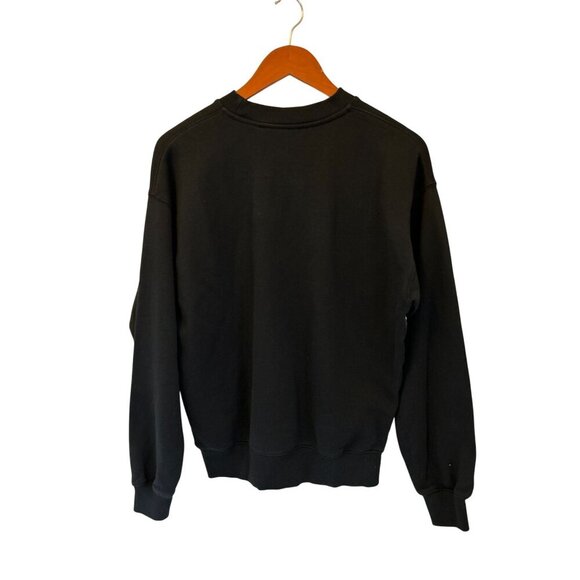 Victoria Beckham black oversized cotton sweatshirt white under arm print - Picture 7 of 13